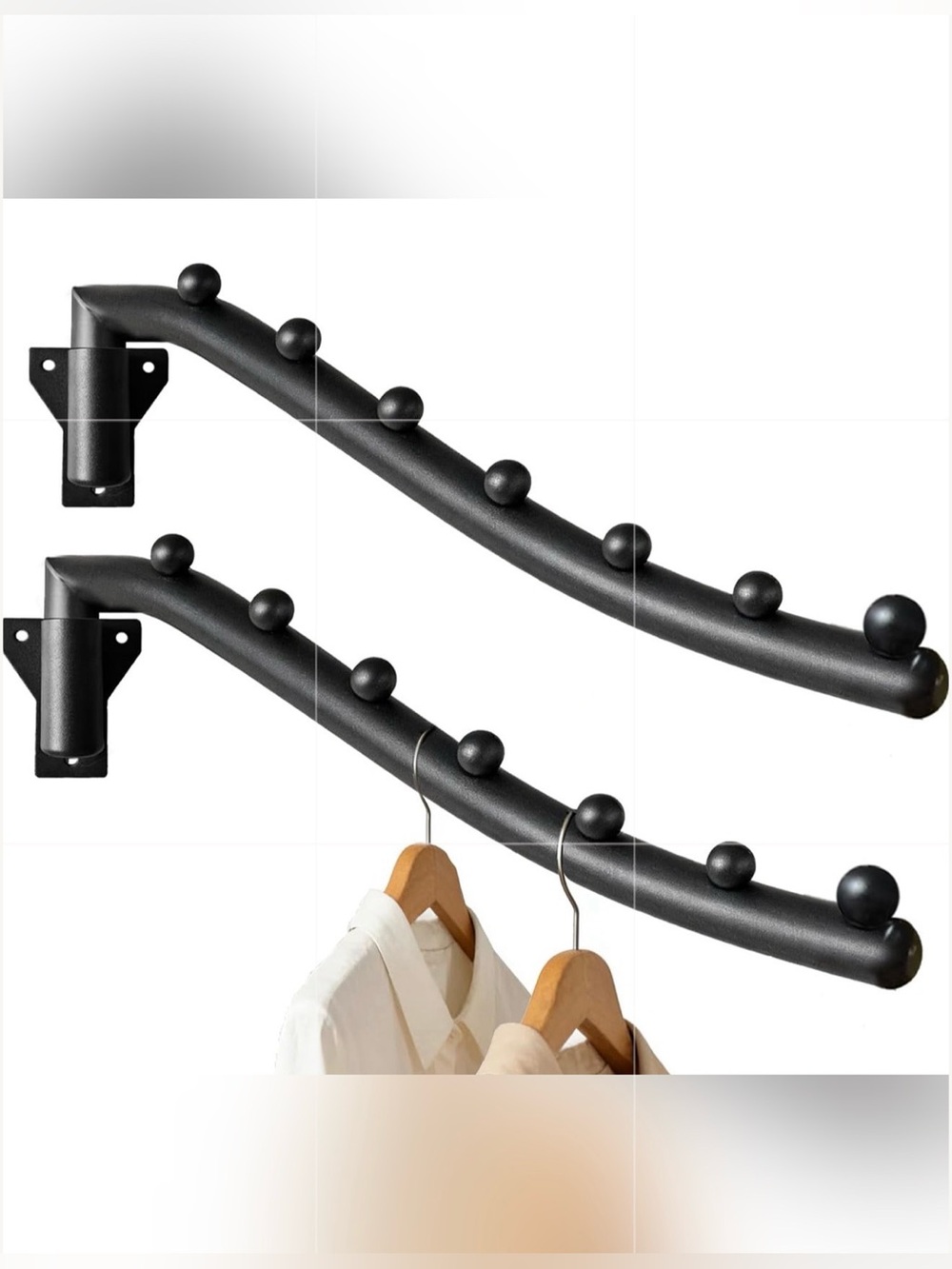 Wall Mounted Swivel Clothes Racks - Picture 2 of 11